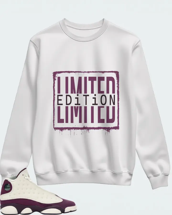 Jordan 13 Retro Sneaker Matching White Sweatshirt - LIMITED EDITION