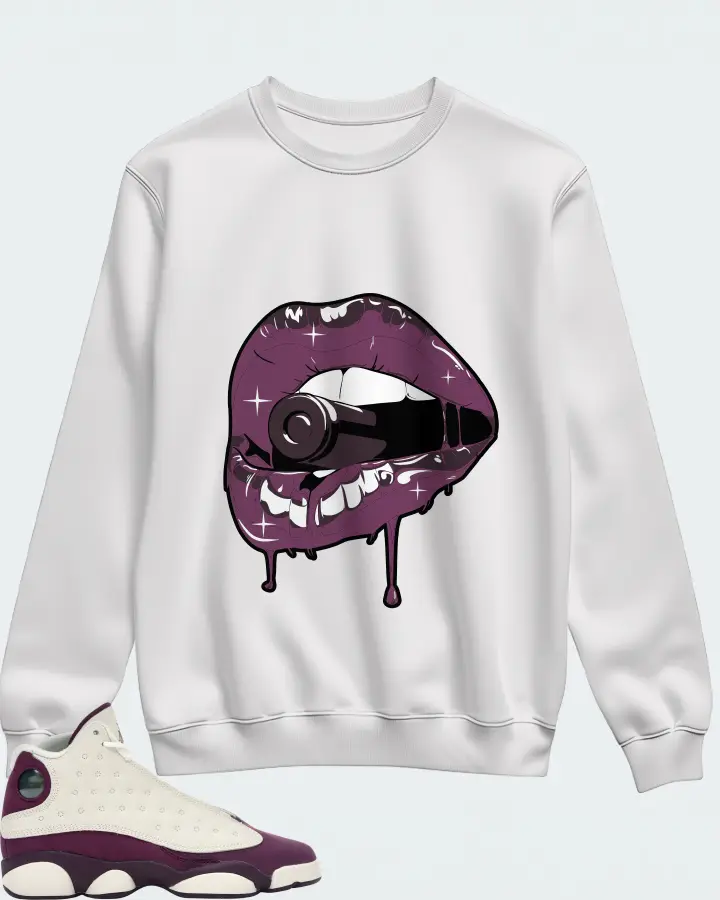 Jordan 13 Retro Sneaker Matching White Sweatshirt - Kiss of Death