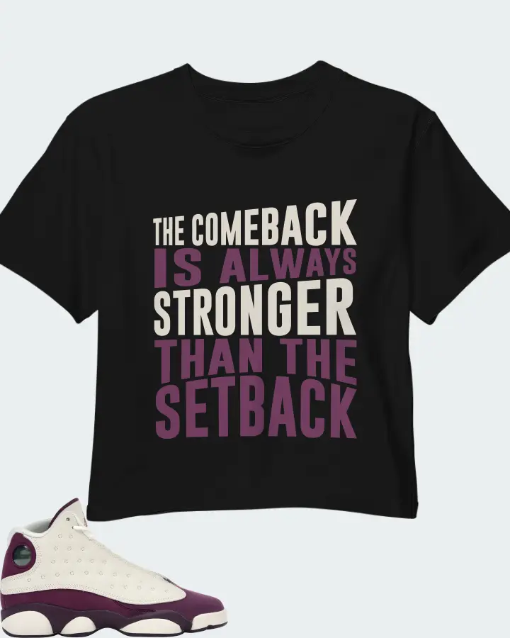 Jordan 13 Retro Sneaker Matching Black Crop Top - The Comeback