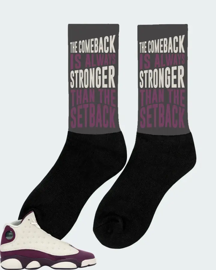 Jordan 13 Retro Sneaker Matching Dark Grey Socks (The Comeback) - View 3