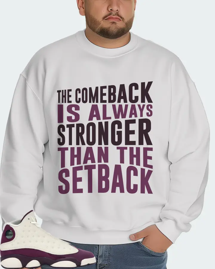 Jordan 13 Retro Sneaker Matching White Sweatshirt (The Comeback) - View 6