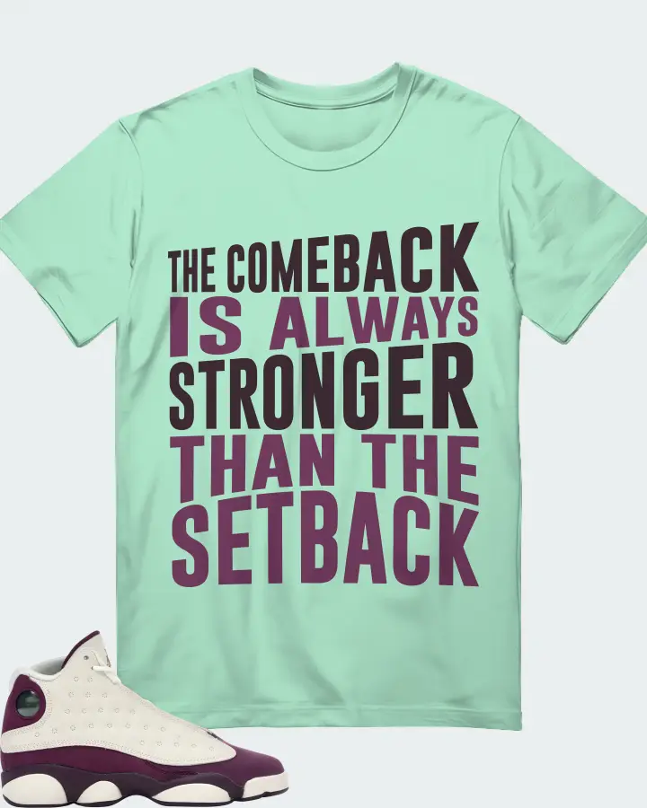 Jordan 13 Retro Sneaker Matching Mint T-Shirt - The Comeback