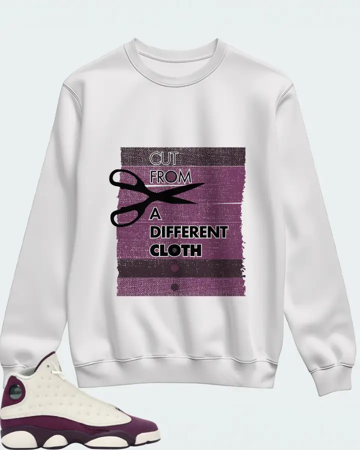 Jordan 13 Retro Sneaker Matching White Sweatshirt - Cut From a Different Cloth