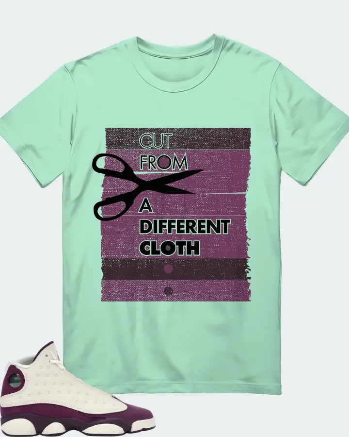 Jordan 13 Retro Sneaker Matching Mint T-Shirt - Cut From a Different Cloth