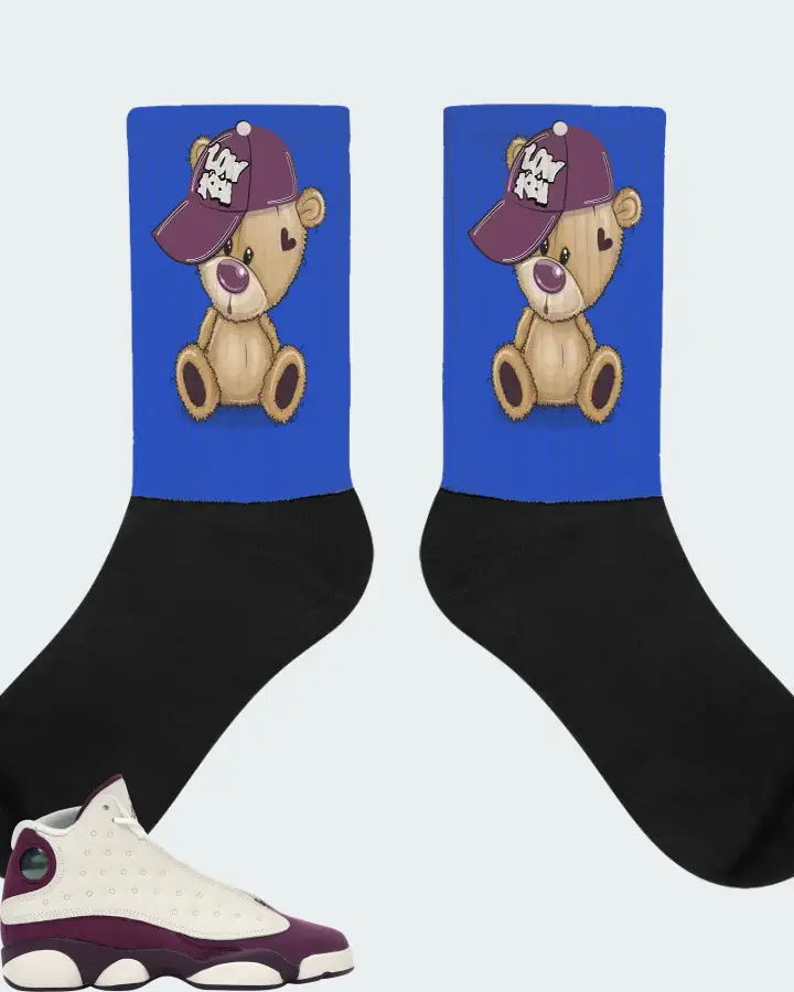 Jordan 13 Retro Sneaker Matching Royal Blue Socks - LOW KEY BEAR