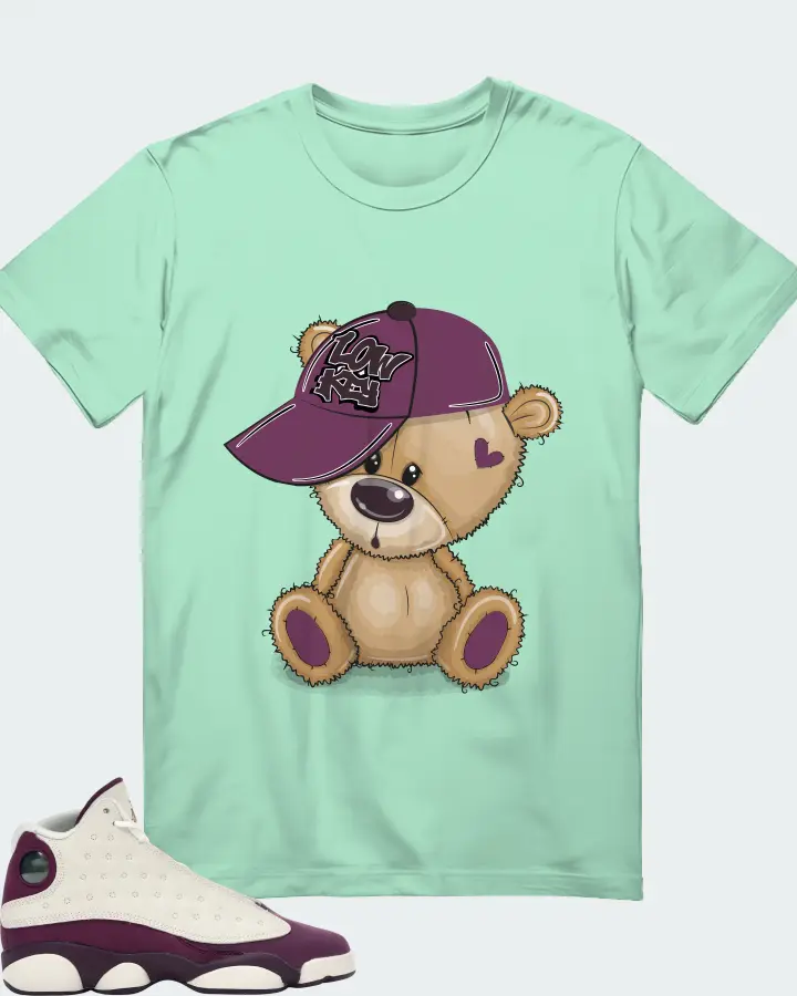 Jordan 13 Retro Sneaker Matching Mint T-Shirt - LOW KEY BEAR