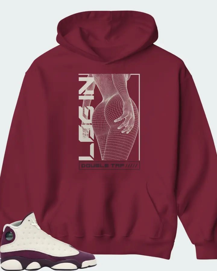 Hoodie in Maroon