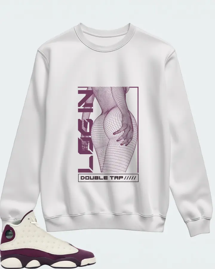 Jordan 13 Retro Sneaker Matching White Sweatshirt (LOGIN) - View 1