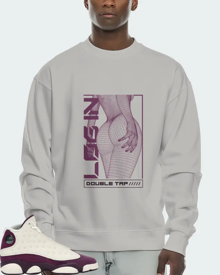 Jordan 13 Retro Sneaker Matching Grey Sweatshirt (LOGIN) - View 2