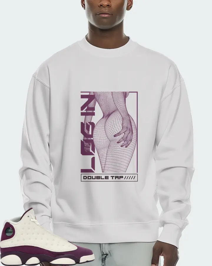 Jordan 13 Retro Sneaker Matching White Sweatshirt (LOGIN) - View 2