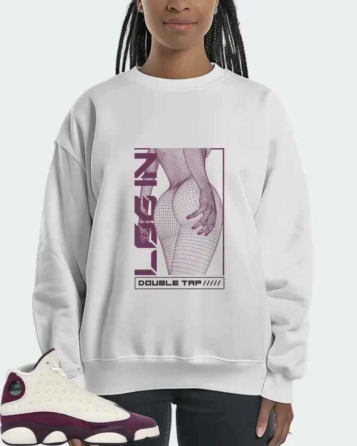 Jordan 13 Retro Sneaker Matching White Sweatshirt (LOGIN) - View 3