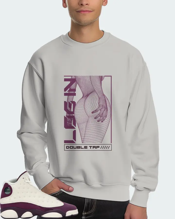 Jordan 13 Retro Sneaker Matching Grey Sweatshirt (LOGIN) - View 4