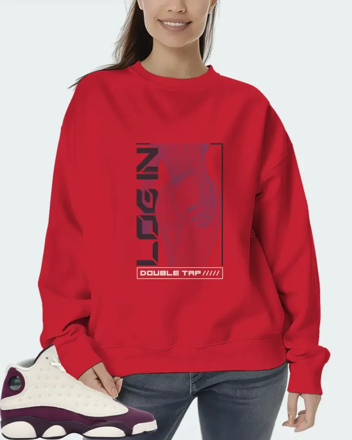 Jordan 13 Retro Sneaker Matching Red Sweatshirt (LOGIN) - View 5