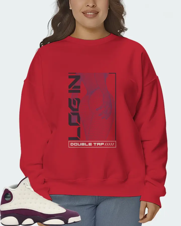 Jordan 13 Retro Sneaker Matching Red Sweatshirt (LOGIN) - View 7