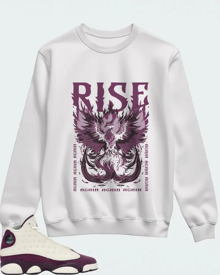Jordan 13 Retro Sneaker Matching White Sweatshirt - RISE