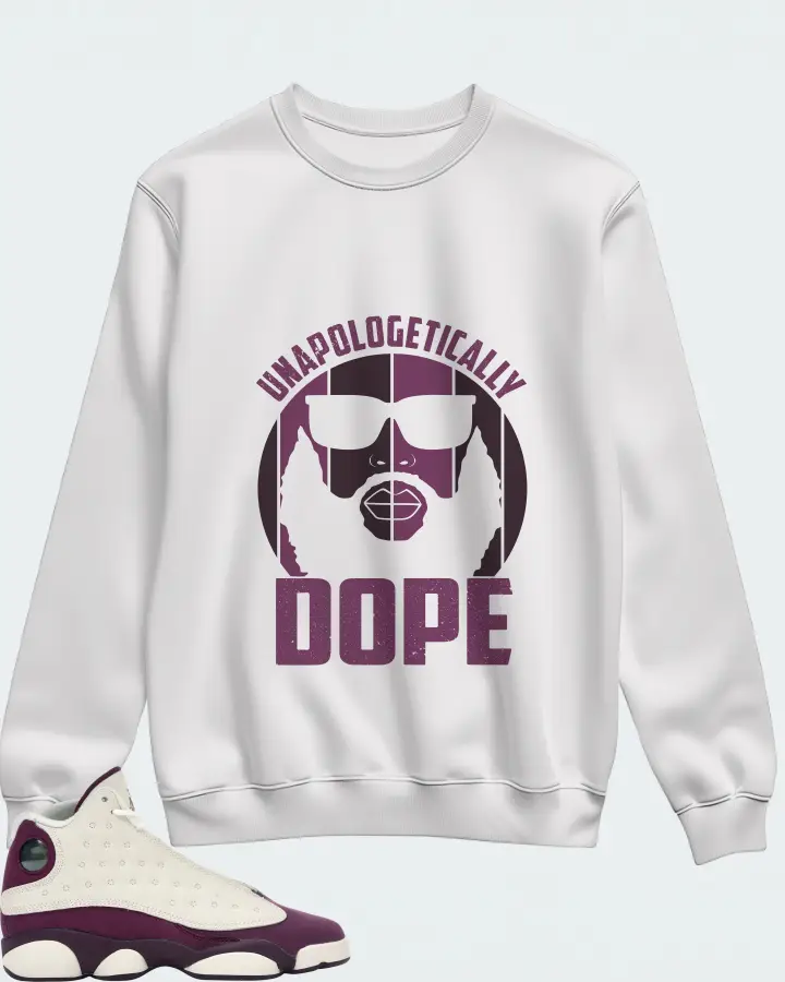 Jordan 13 Retro Sneaker Matching White Sweatshirt - UNAPOLOGETICALLY DOPE Man