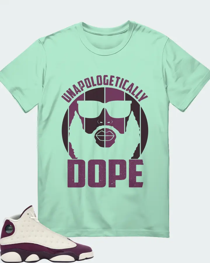 Jordan 13 Retro Sneaker Matching Mint T-Shirt - UNAPOLOGETICALLY DOPE Man