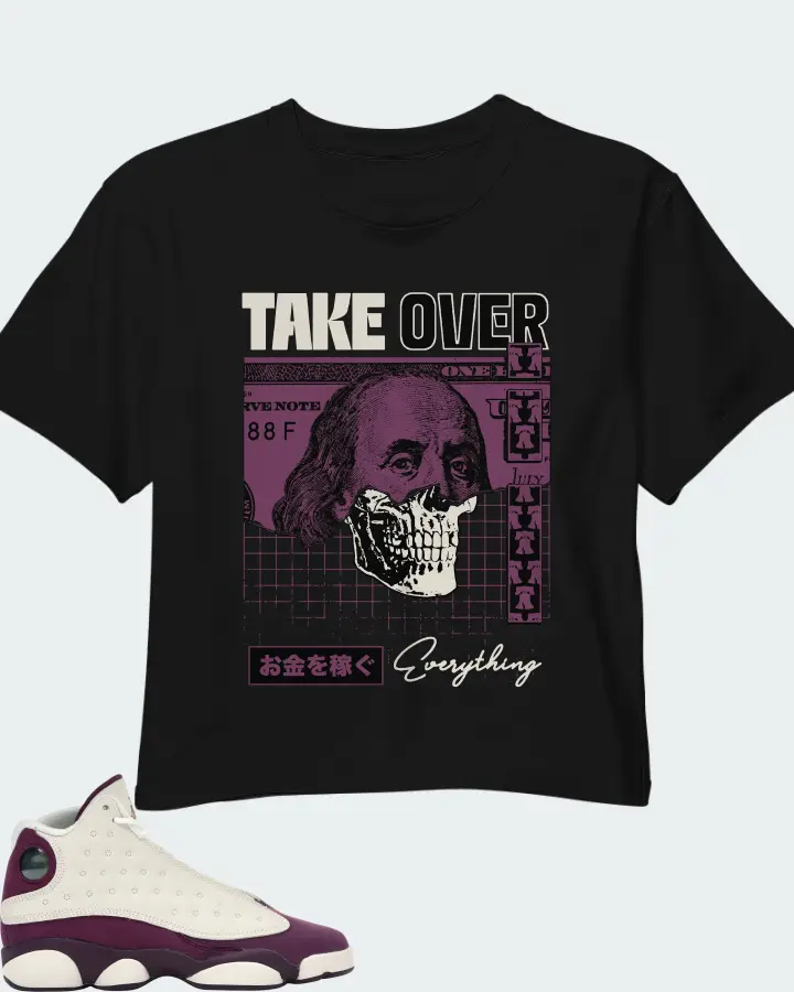Jordan 13 Retro Sneaker Matching Black Crop Top - Take Over