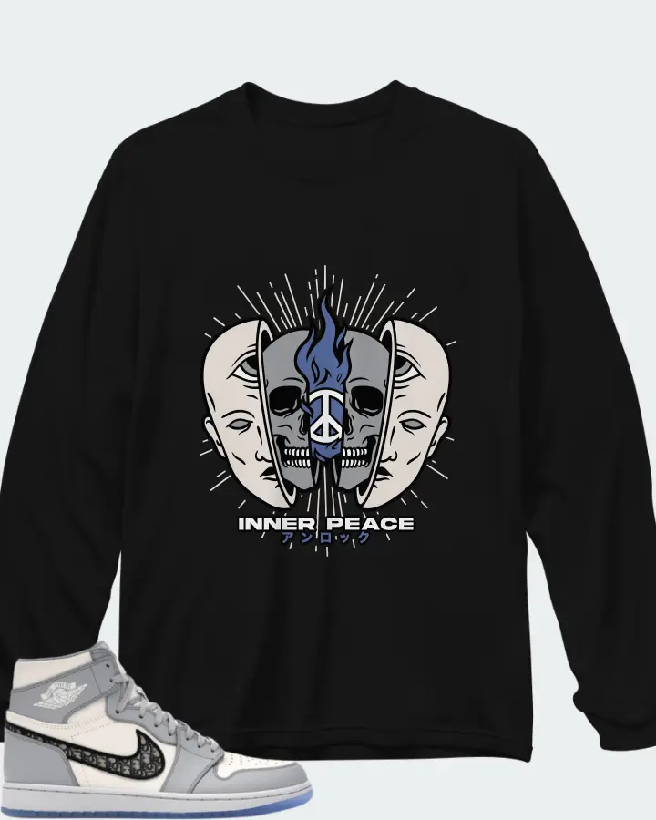 Air Jordan Rising High 2 Wolf Grey Matching Long Sleeve T-Shirt