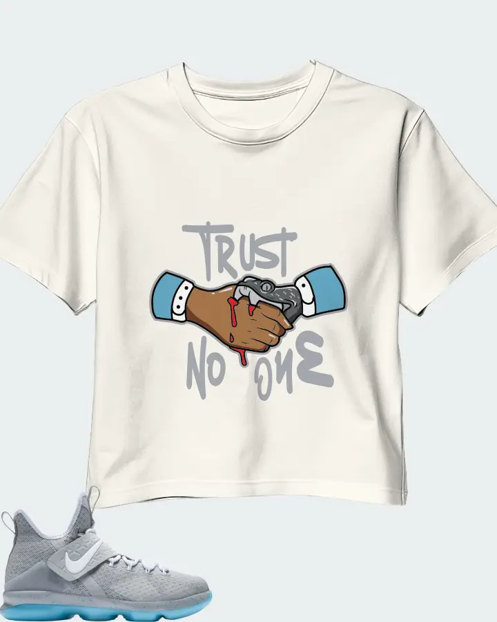 Nike LeBron 14 Sneaker Matching Ecru White Crop Top - Trust No One