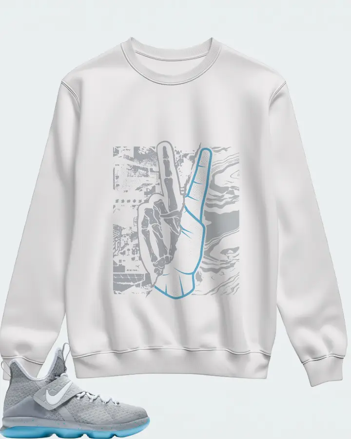 Nike LeBron 14 Sneaker Matching White Sweatshirt - Peace of mind