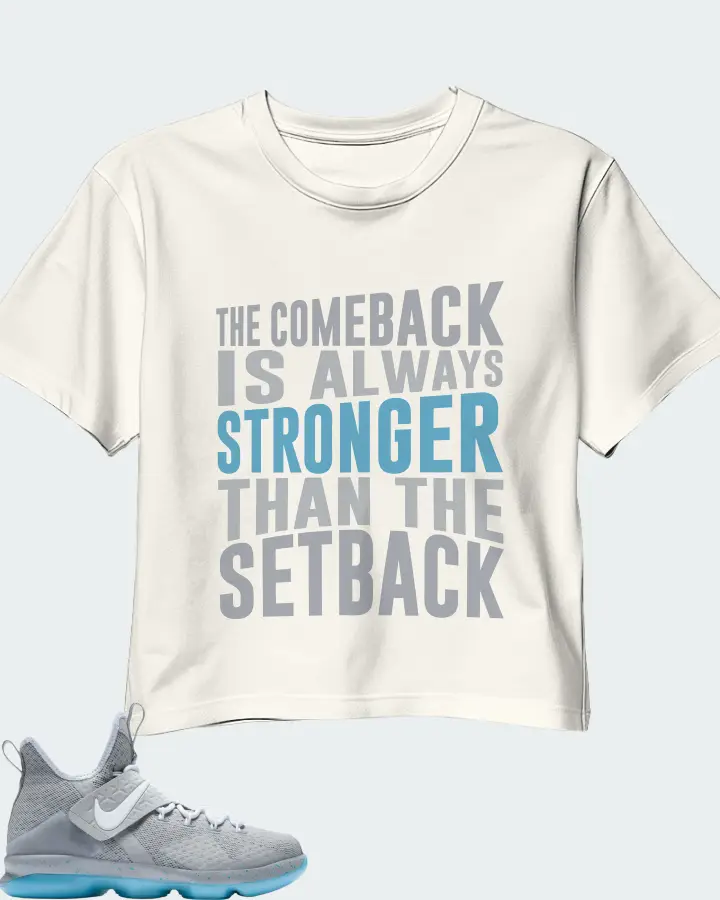 Nike LeBron 14 Sneaker Matching Ecru White Crop Top - The Comeback