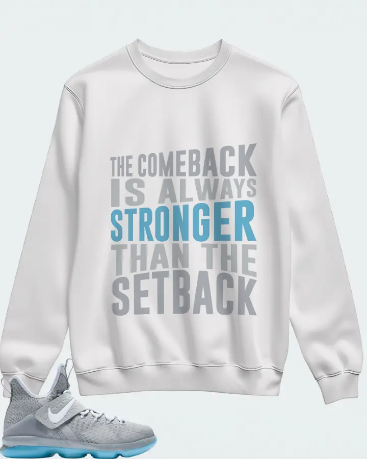 Nike LeBron 14 Sneaker Matching White Sweatshirt - The Comeback