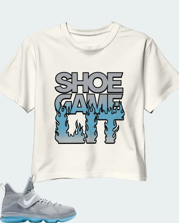 Nike LeBron 14 Sneaker Matching Ecru White Crop Top - Shoe Game Lit Refreshed