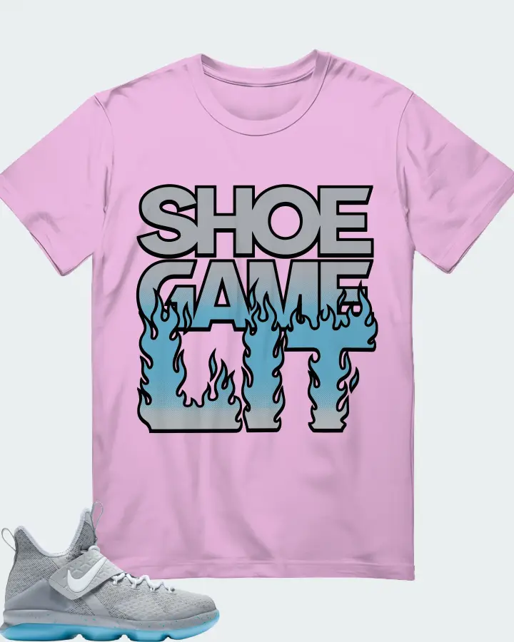 Nike LeBron 14 Sneaker Matching Lilac T-Shirt - Shoe Game Lit Refreshed