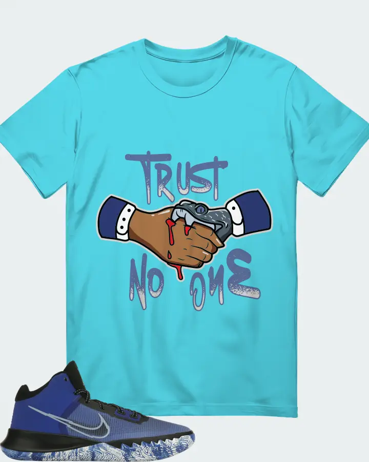 Nike Kyrie Flytrap 4 Sneaker Matching Turquoise T-Shirt - Trust No One