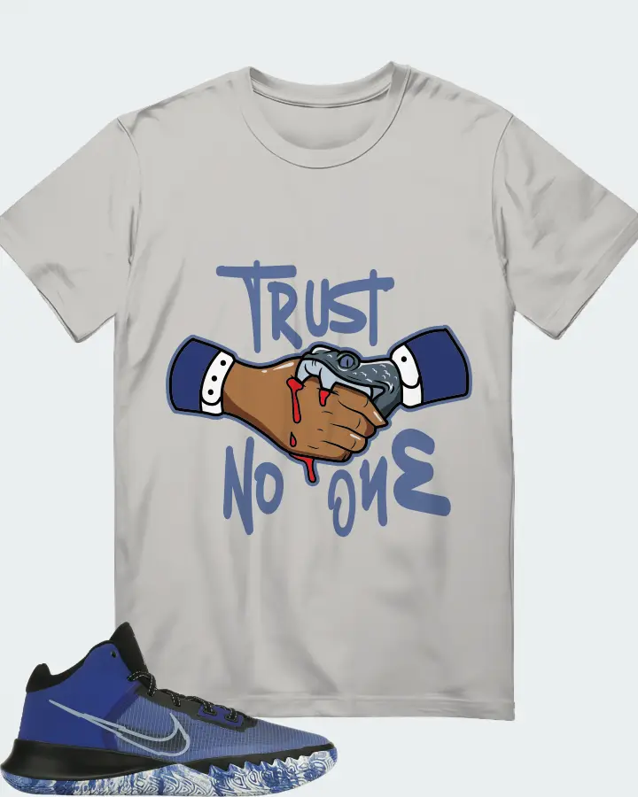 Nike Kyrie Flytrap 4 Sneaker Matching Grey Kid's T-Shirt - Trust No One