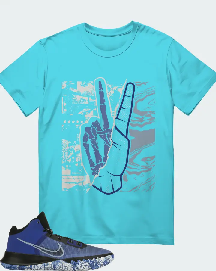 Nike Kyrie Flytrap 4 Sneaker Matching Turquoise T-Shirt - Peace of mind