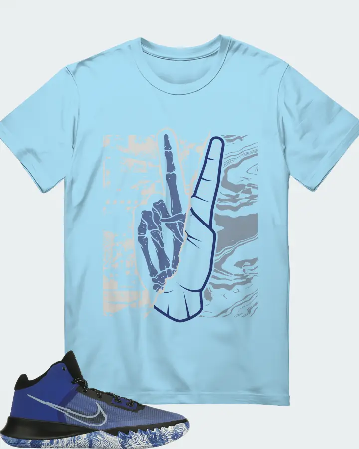 Nike Kyrie Flytrap 4 Sneaker Matching Ocean Blue T-Shirt - Peace of mind