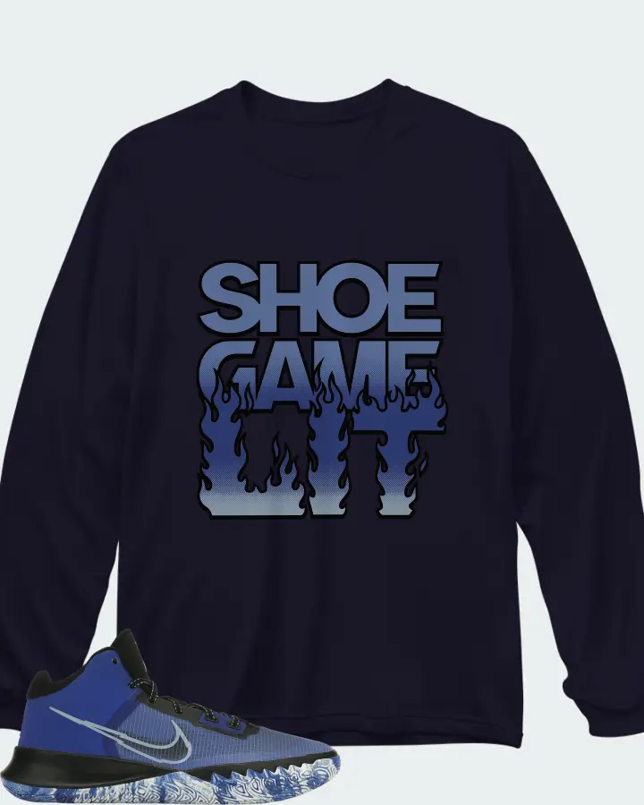 Nike Kyrie Flytrap 4 Sneaker Matching Navy Long Sleeve T-Shirt - Shoe Game Lit Refreshed