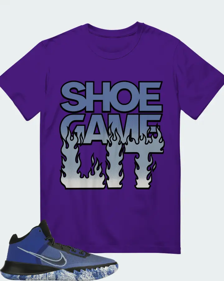 Nike Kyrie Flytrap 4 Sneaker Matching Purple T-Shirt - Shoe Game Lit Refreshed