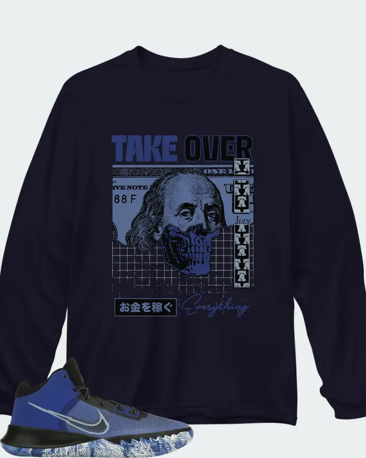 Nike Kyrie Flytrap 4 Sneaker Matching Navy Long Sleeve T-Shirt - Take Over