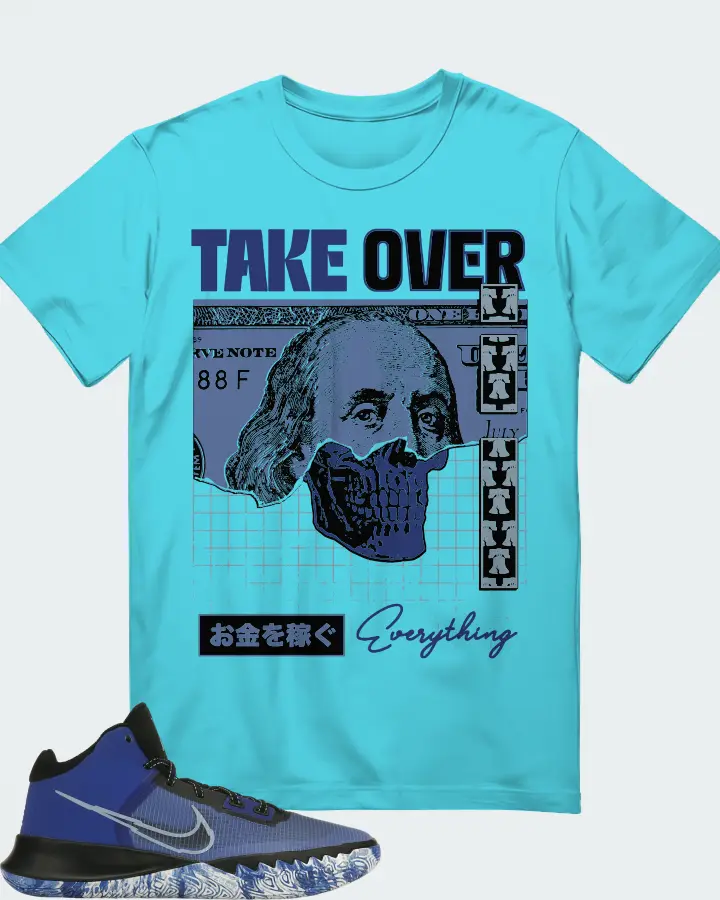 Nike Kyrie Flytrap 4 Sneaker Matching Turquoise T-Shirt - Take Over