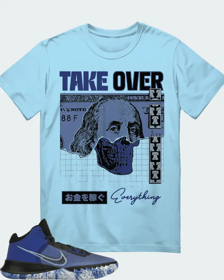 Nike Kyrie Flytrap 4 Sneaker Matching Ocean Blue T-Shirt - Take Over