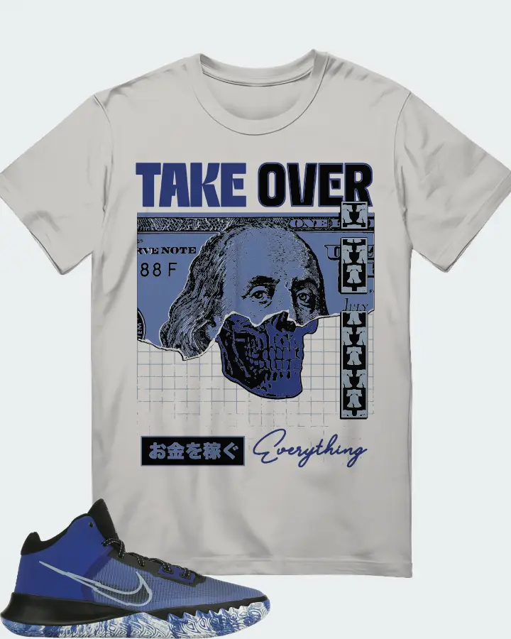 Nike Kyrie Flytrap 4 Sneaker Matching Grey Kid's T-Shirt - Take Over