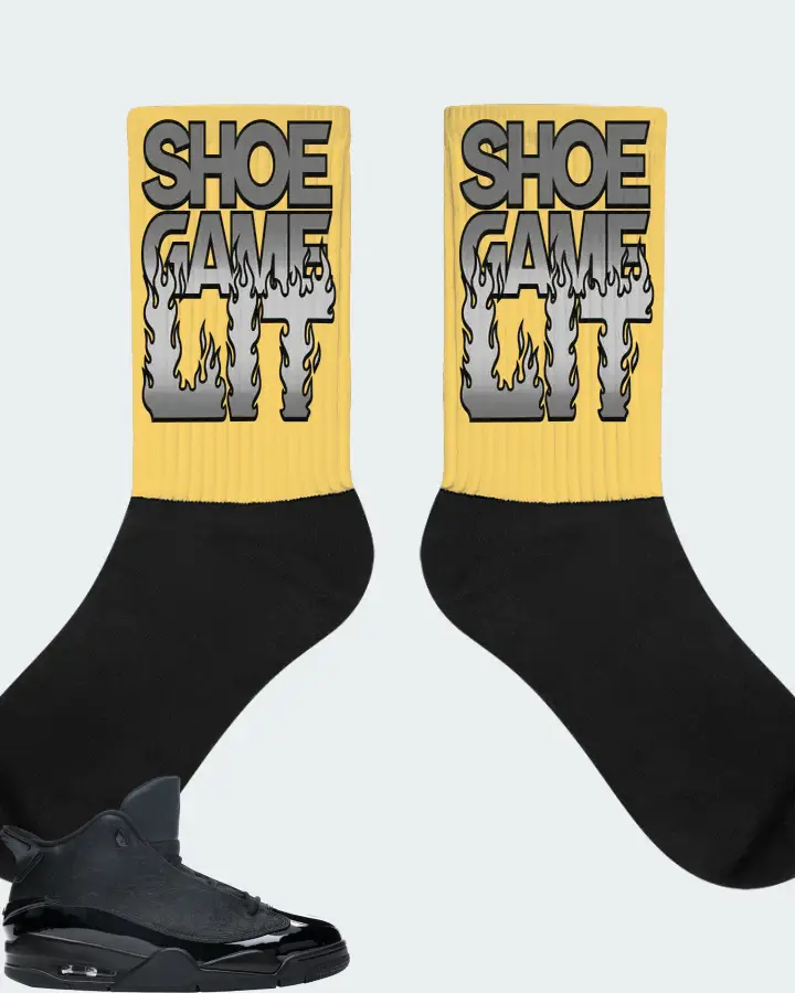 Jordan Dub Zero Sneaker Matching Yellow Socks - Shoe Game Lit Refreshed
