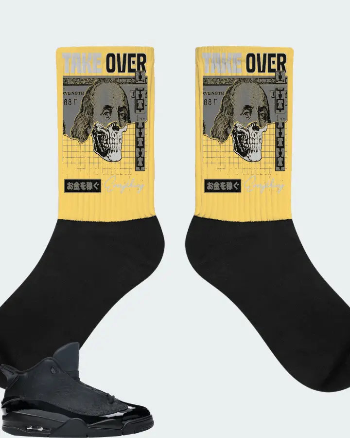 Jordan Dub Zero Sneaker Matching Yellow Socks - Take Over