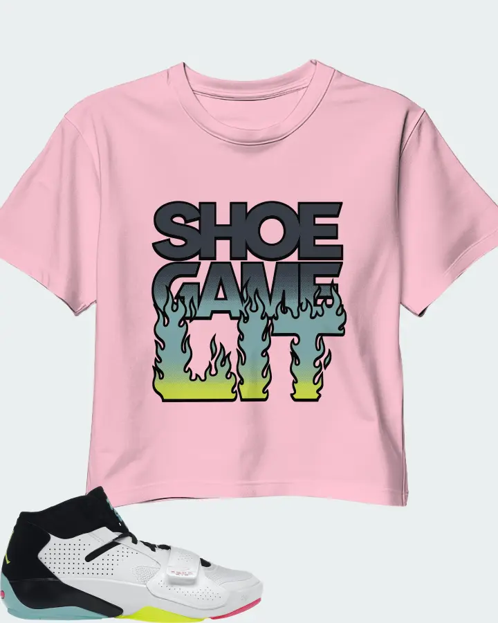 Jordan Zion 2 Sneaker Matching Pink Crop Top - Shoe Game Lit Refreshed
