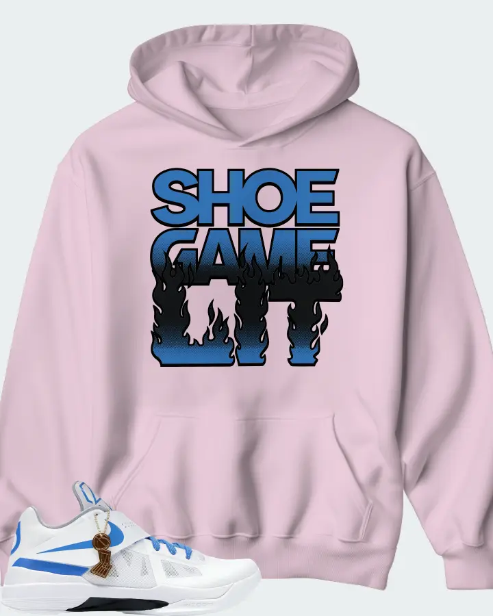 Nike KD 4 Sneaker Matching Pink Hoodie - Shoe Game Lit Refreshed