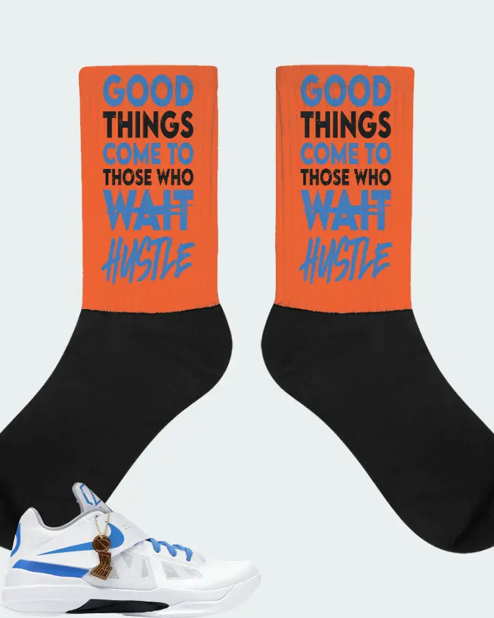 Nike KD 4 Sneaker Matching Orange Socks - Good Things Come