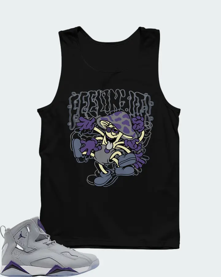 Air Jordan True Flight Wolf Grey Purple Matching Tank Top