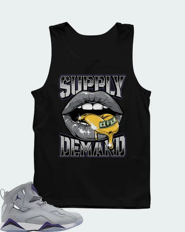 Air Jordan True Flight Wolf Grey Purple Matching Tank Top