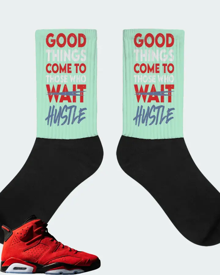 Jordan 6 Retro Sneaker Matching Mint Socks - Good Things Come