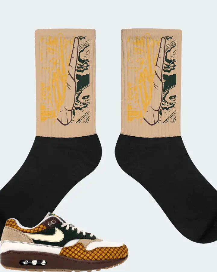 Nike Air Max 1 Susan Missing Link Sneaker Matching Cream Socks - Peace of mind