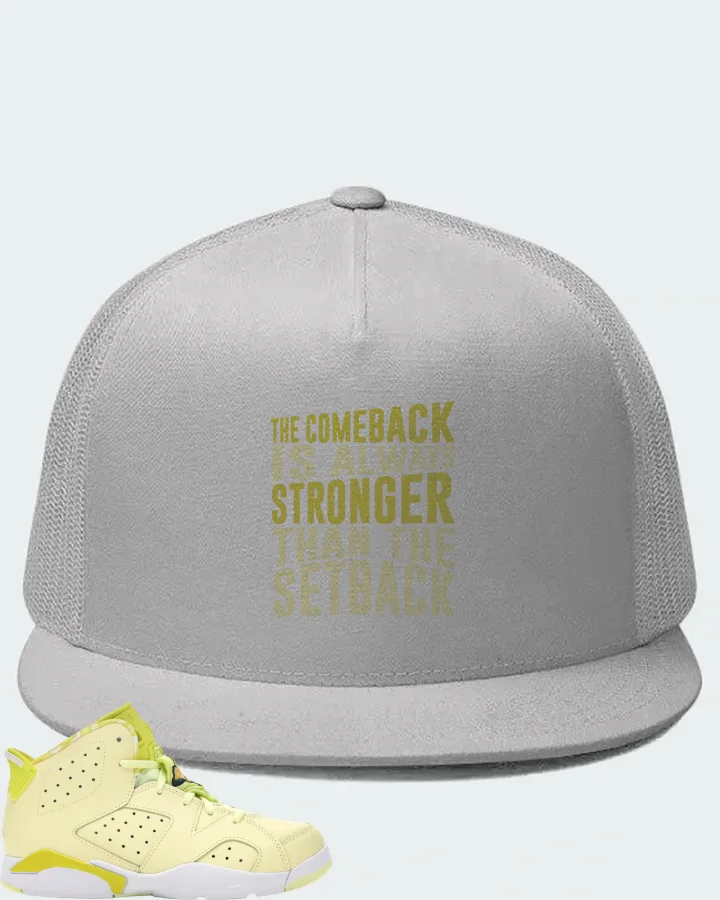 Jordan 6 Retro Sneaker Matching White Hat - The Comeback