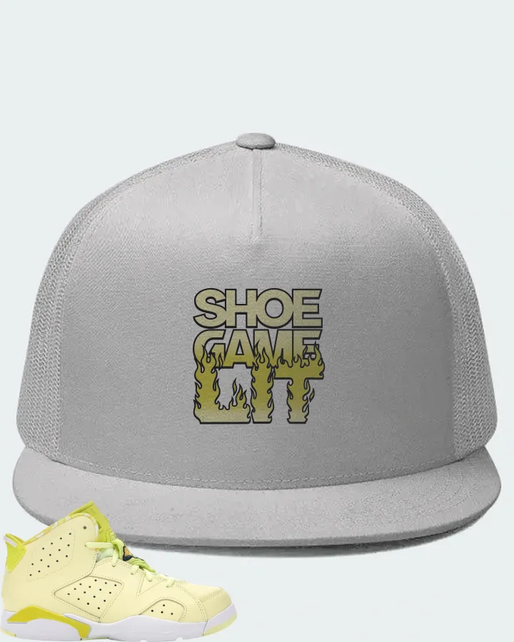 Jordan 6 Retro Sneaker Matching White Hat - Shoe Game Lit Refreshed